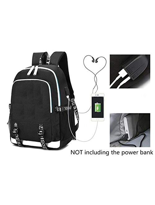 Siawasey My Hero Academia Anime Boku no Hero Academia Cosplay Backpack Daypack Bookbag Laptop School Bag with USB Charging Port