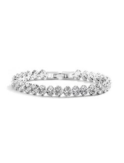 Mariell 6 3/8" CZ Wedding Bridal or Prom Tennis Bracelet - Petite Size, Perfect for Smaller Wrist.