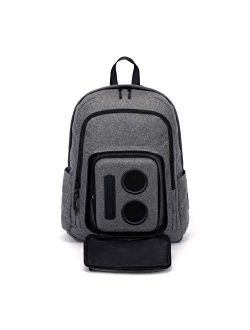 Bluetooth Speaker Backpack with 20-Watt Speakers & Subwoofer for Parties/Festivals/Beach/School. Rechargeable, Works with iPhone & Android(Gray, 2020 Edition)
