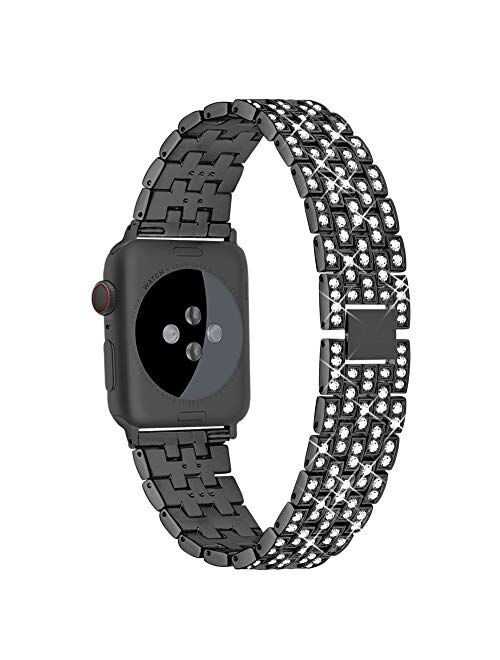 Dsytom Bing Band Compatible with Apple Watch Band 38mm 40mm, Replacement Wristband bands for iWatch Bands Series 3/2/1/SE (Silver)