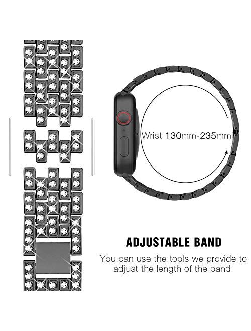 Dsytom Bing Band Compatible with Apple Watch Band 38mm 40mm, Replacement Wristband bands for iWatch Bands Series 3/2/1/SE (Silver)