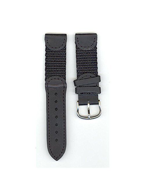 Victorinox Swiss Army Brand 19mm-Nylon/Leather-Black