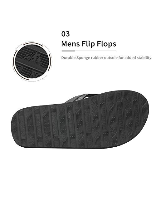 NORTIV 8 Men's Flip Flops Thong Sandals Comfortable Light Weight Beach Sandal