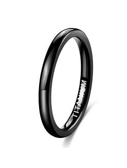 TIGRADE 2mm 4mm 6mm 8mm 10mm Titanium Ring Plain Dome High Polished Wedding Band Comfort Fit Size 3-15