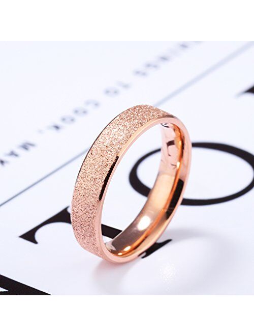 Yellow Chimes Dazzling Stardust Rose Gold Stainless Steel Ring for Girls & Women