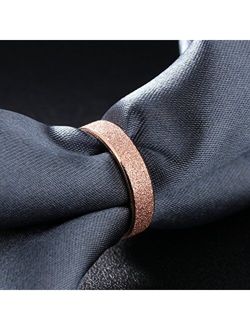 Yellow Chimes Dazzling Stardust Rose Gold Stainless Steel Ring for Girls & Women