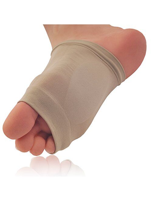 Dr. Frederick’s Original Arch Support Sleeve Set - 2 Pieces - Soft Gel Sleeves for Flat Foot & Plantar Fasciitis Pain Relief - W6-10 | M4.5-8