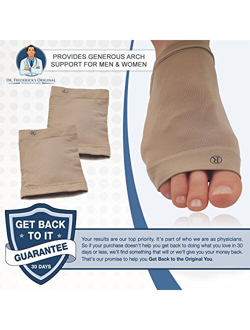 Dr. Frederick’s Original Arch Support Sleeve Set - 2 Pieces - Soft Gel Sleeves for Flat Foot & Plantar Fasciitis Pain Relief - W6-10 | M4.5-8