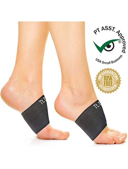 Compression Copper Arch Support Sleeves! 2-Plantar Fasciitis Bands-Support Arch! Imagine Relief for Sore Arches, Flat Feet, Low Arches, High Arches, Heel Pain, Highest Co