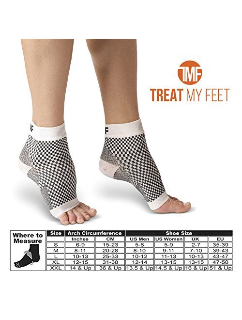 Plantar Fasciitis Socks Foot Sleeve & Compression Socks: Ankle & Arch Support - Edema Relief Orthopedic Socks For Men & Women - Fit Guaranteed By Treat My Feet - M