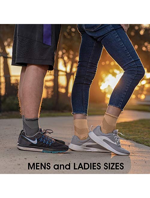TechWare Pro Ankle Compression Socks-Plantar Fasciitis Socks & Foot Support. Achilles Tendonitis Brace & Arch Support for Heel Pain Relief. Injury Recovery & Prevention. 