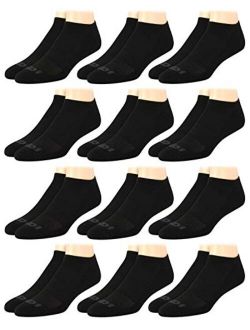 Men's Athletic Arch Compression Cushion Comfort No Show Socks (12 Pack)
