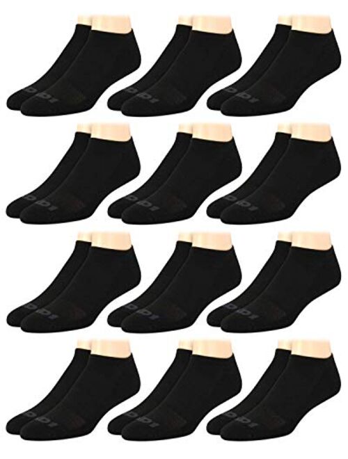 AND1 Men's Athletic Arch Compression Cushion Comfort No Show Socks (12 Pack)