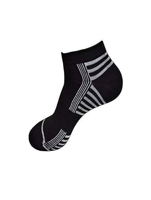 TECHSOCK Athletic Socks for Men – Ankle Socks Arch Support – 12 Pack