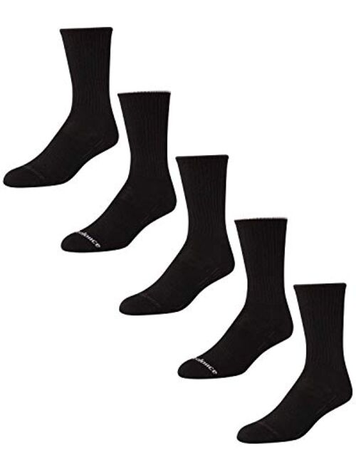 New Balance Men's Athletic Arch Cushion Comfort Crew Socks (5 Pack)