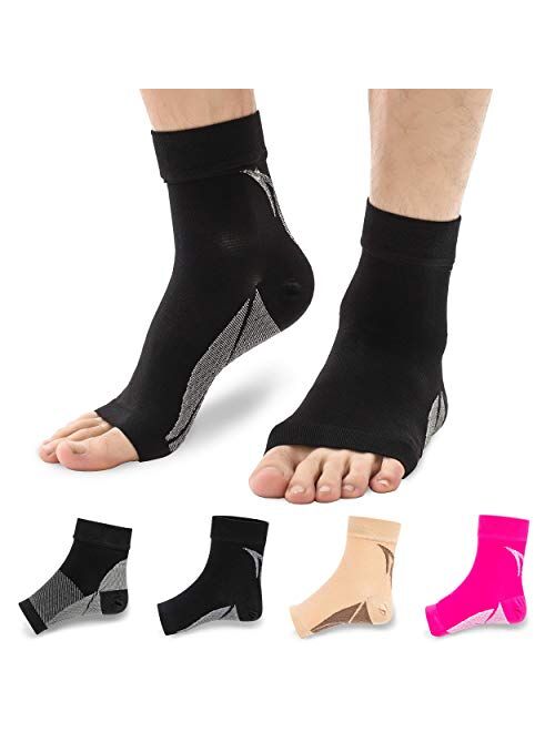 Buttons & Pleats Plantar Fasciitis Socks with Arch & Ankle Support Foot Care Compression Sock