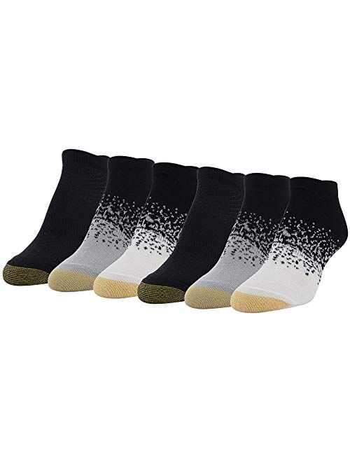 Gold Toe Women's No Show Sport Socks with Arch Support, 6 Pairs
