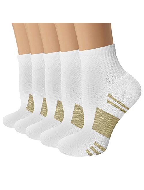 Copper Compression Socks for Men & Women Circulation- Arch Ankle Support for Athletic Running Medical Cycling