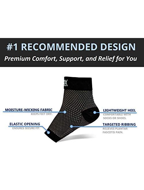 SB SOX Compression Foot Sleeves for Men & Women - BEST Plantar Fasciitis Socks for Plantar Fasciitis Pain Relief, Heel Pain, and Treatment for Everyday Use with Arch Supp
