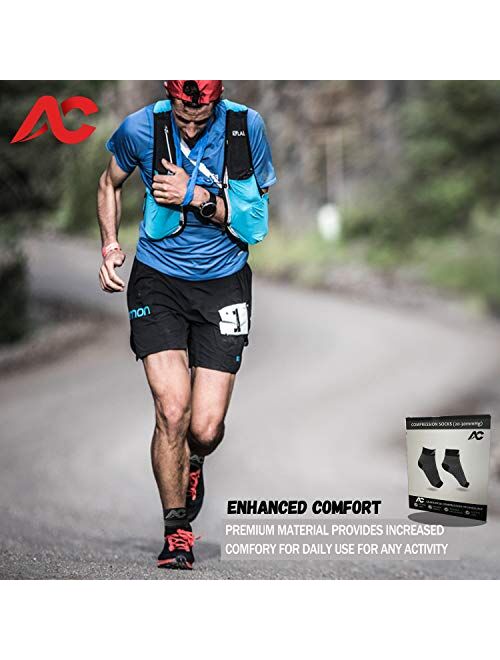 Compression Foot Sleeves for Men & Women - Best Plantar Fasciitis Socks for Plantar Fasciitis Pain Relief, Heel Pain, and Treatment for Everyday Use with Arch Support