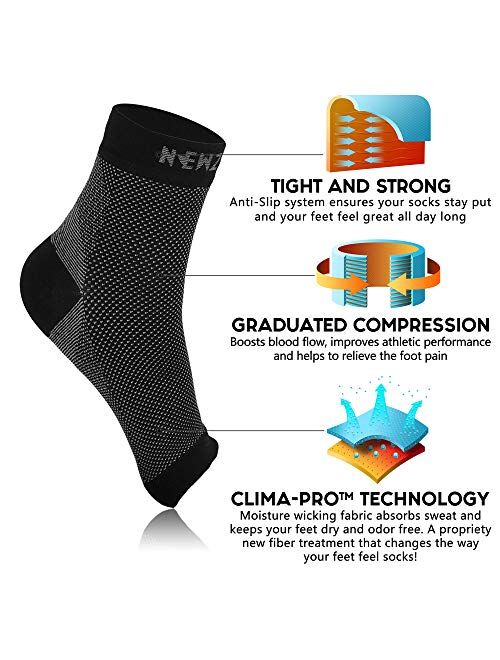 NEWZILL Plantar Fasciitis Socks with Arch Support, 24/7 Foot Care Compression Sleeve, Eases Swelling & Heel Spurs, Ankle Brace Support, Increases Circulation