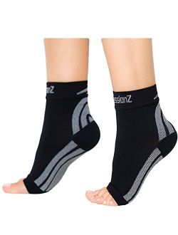 CompressionZ Plantar Fasciitis Socks - Compression Foot Sleeves - Ankle Brace Arch Support - Pain Relief for Heel Spurs, Edema, Achilles Tendonitis