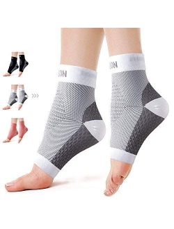 Plantar Fasciitis Sock with Arch Support Compression Foot Sleeve for Men & Women Ankle Brace Plantar Fasciitis Compression Sleeves for Aching Feet & Heel Pain Relief (Bla