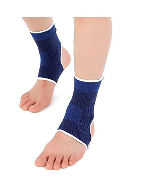 Compression Ankle Brace-Ankle Support-Plantar Fasciitis Sock, Copper Infused Arch Support Sleeve Night Splint for Pain Relief for Running, Basketball and More(1 pair)