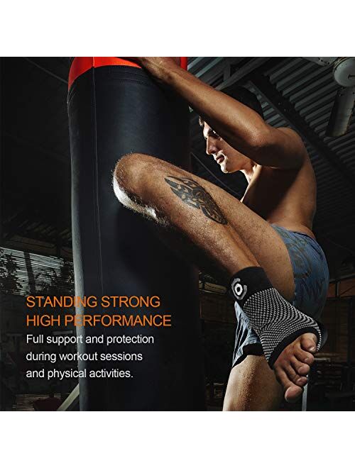 CAMBIVO Plantar Fasciitis Socks for Men & Women(2 Pairs) Compression Foot Sleeves Ankle Support for Relieves Achilles Tendonitis, Heel Spur Pain, and Reduces Swelling wit