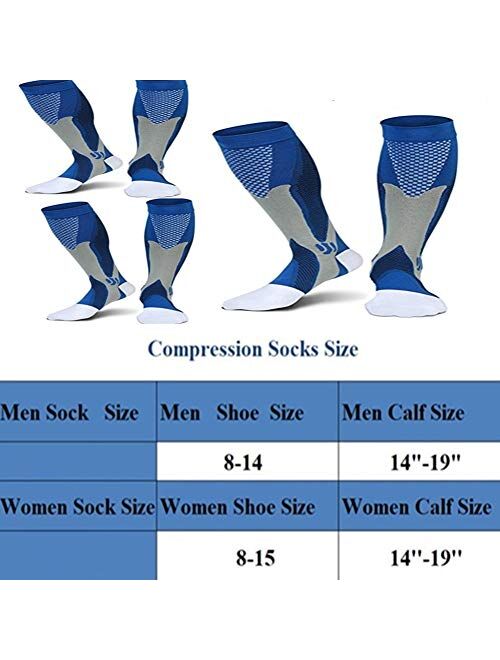 ZFiSt 3Pair Medical Sport Compression Socks Men,20-30mmhg Run Nurse Socks for Edema Diabetic Varicose Veins