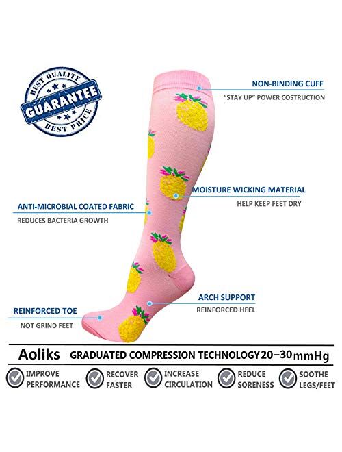 Compression Socks for Women & Men Circulation-Compression Socks 20-30 Mmhg-Best for Running,Medical,Nurse,Travel,Cycling