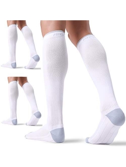 FITRELL Women and Men 3 Pairs Compression Socks for Nurse, Medical, Running 20-30mmHg-Circulation Support Socks