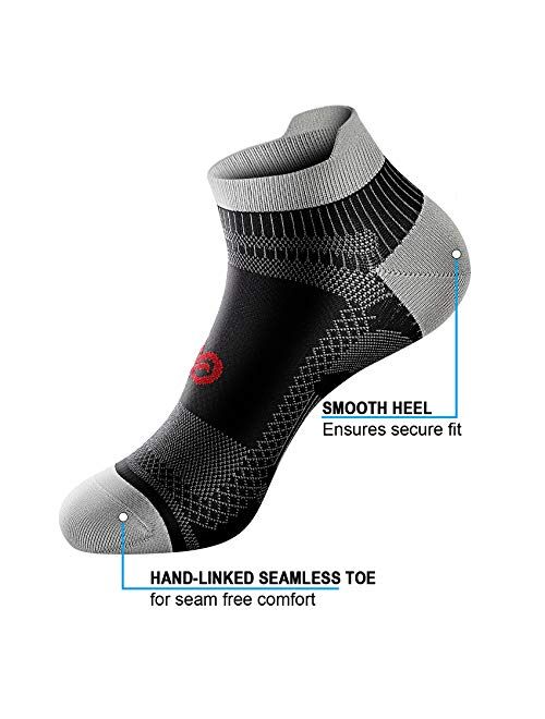 PAPLUS Ankle Compression Sock for Men and Women 2/4/6 Pairs, Low Cut Compression Running Sock with Ankle Support