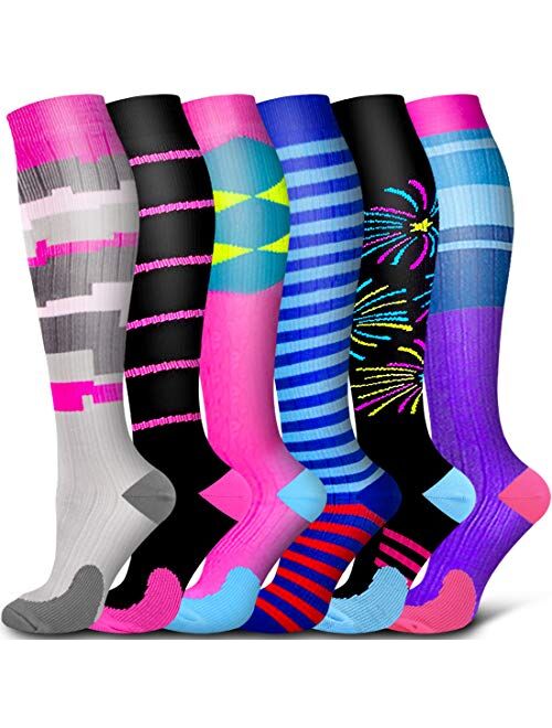 Copper Compression Socks Women & Men Circulation - Best for Running,Athletic Sports,Flight Travel