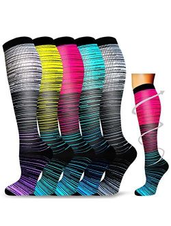 Graduated Medical Copper Compression Socks for Women Men Circulation 20-30mmhg-Best Support for Running,Nursing,Hiking