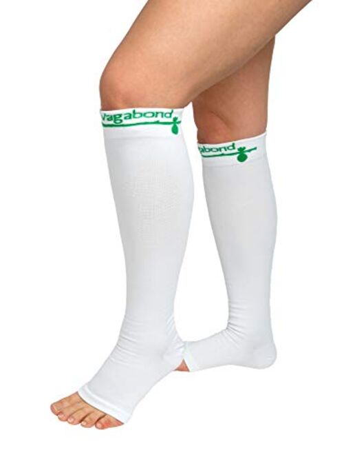 Vagabond 3XL and 2XL Wide Calf Toeless Compression Socks -15-20 mmHg for Fatigue, Pain, Leg Swelling, Comfy Compression