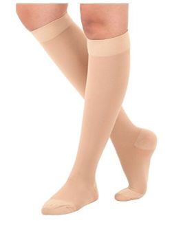 Mojo Compression Socks Made in The USA Opaque Graduated Compression Socks 20-30mmHg - Beige Size Small Unisex A201BE1