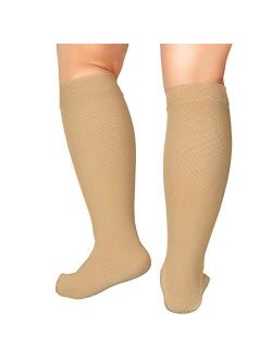 Extra Wide Calf Compression Socks Women Men 20-32mmHg Knee High Plus Size