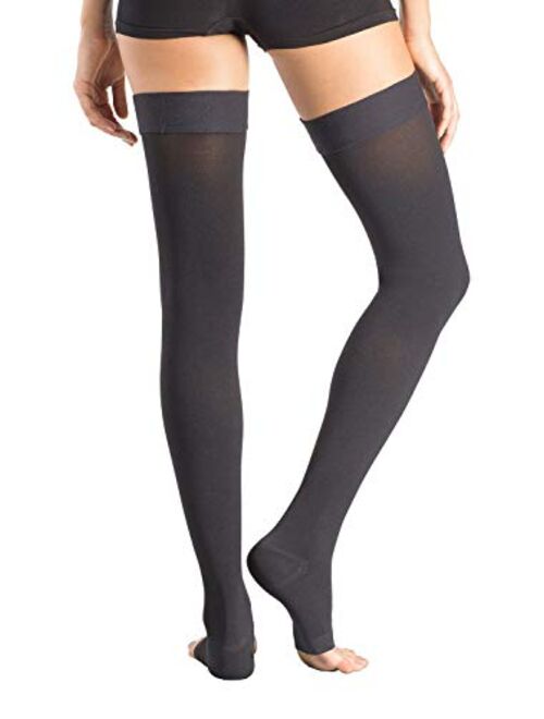 +MD Thigh High Graduated Compression Stockings Open-Toe 23-32mmHg Firm Medical Support Socks for Varicose Veins, Edema