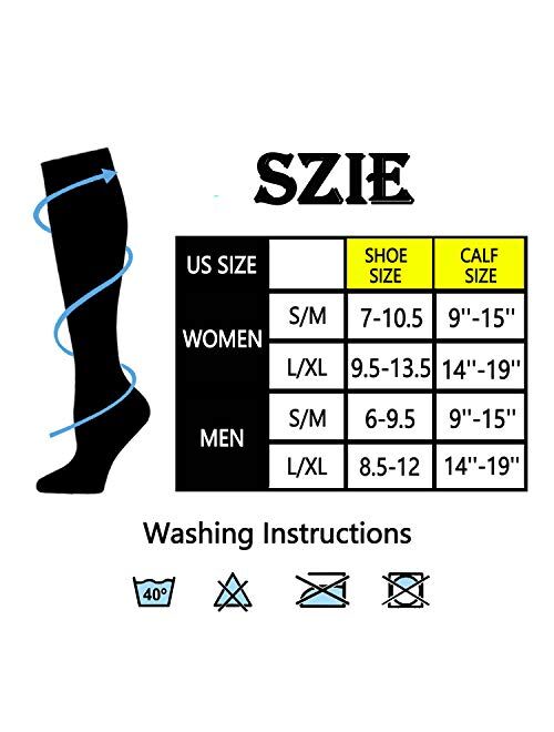 Compression Socks for Women & Men 8 Pairs 20-30 mmHg is Best Graduated Athletic, Running, Flight,Travel,Nurses (8016, Large/X-Large)