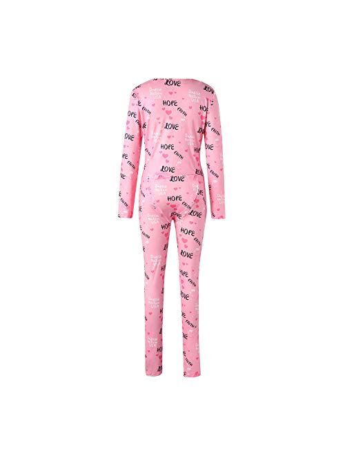 Comulish Women Sexy Butt Button Back Flap Jumpsuit Pajamas V Neck Long Sleeve One Piece Bodycon Rompers Onesies