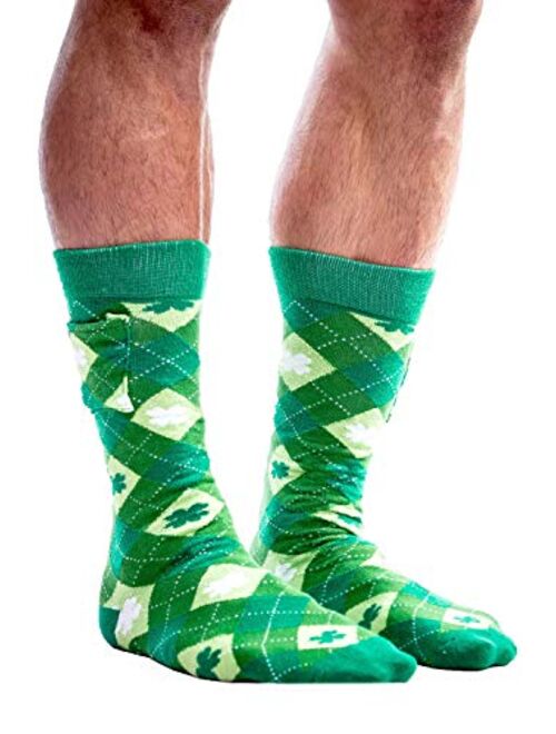 Tipsy Elves Men's St. Patrick's Day Socks - Funny Green St. Paddy's Socks for Men