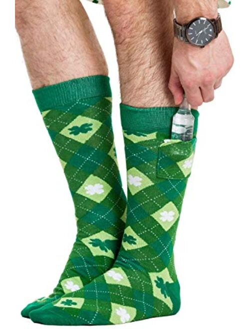 Tipsy Elves Men's St. Patrick's Day Socks - Funny Green St. Paddy's Socks for Men