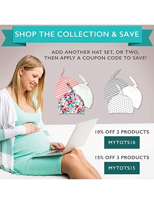 Newborn Hats for Boys Girls Soft 100% Organic Cotton Infant Baby Beanie Hospital Caps