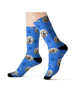 Custom Dog Socks, Dog Face Socks Made from Your Photo, Gift Idea For Dog Lovers by WuvPup