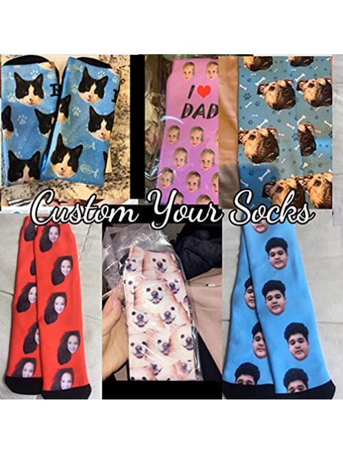 Custom Pet Dog Face Socks Multiple Faces, Funny Socks Turn Your Photo into Socks for Dog Lover 9 Faces