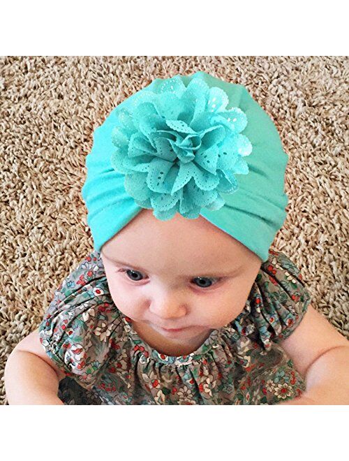 Upsmile Baby Girl Hat Newborn Hospital Hat Infant Turban Nursery Beanie Headwrap