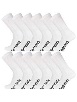 Men's Women Diabetic Loose Top Therapeutic Anti Slip Non Skid Gripper Soft Cotton Full Cushioned Crew Socks