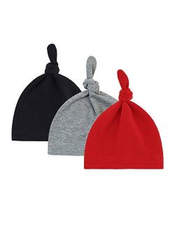 LERTREE 3PCS Baby Boys Girls Warm Hat Kids Beanies Knotted Cap Sleep Cap Hats