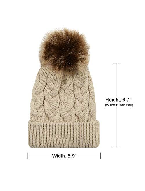 Durio Baby Girl Hats Knit Baby Winter Hat Cute Baby Beanies for Girls Boys Thick Warm Toddler Hat